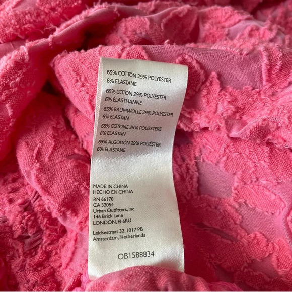 New! Free People long gathered sleeve lace mock neck Dress nwot 18588 - Picture 11 of 12